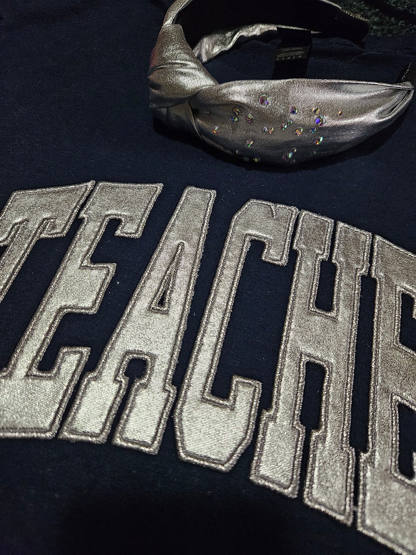 Teacher-Silver Foil Lame