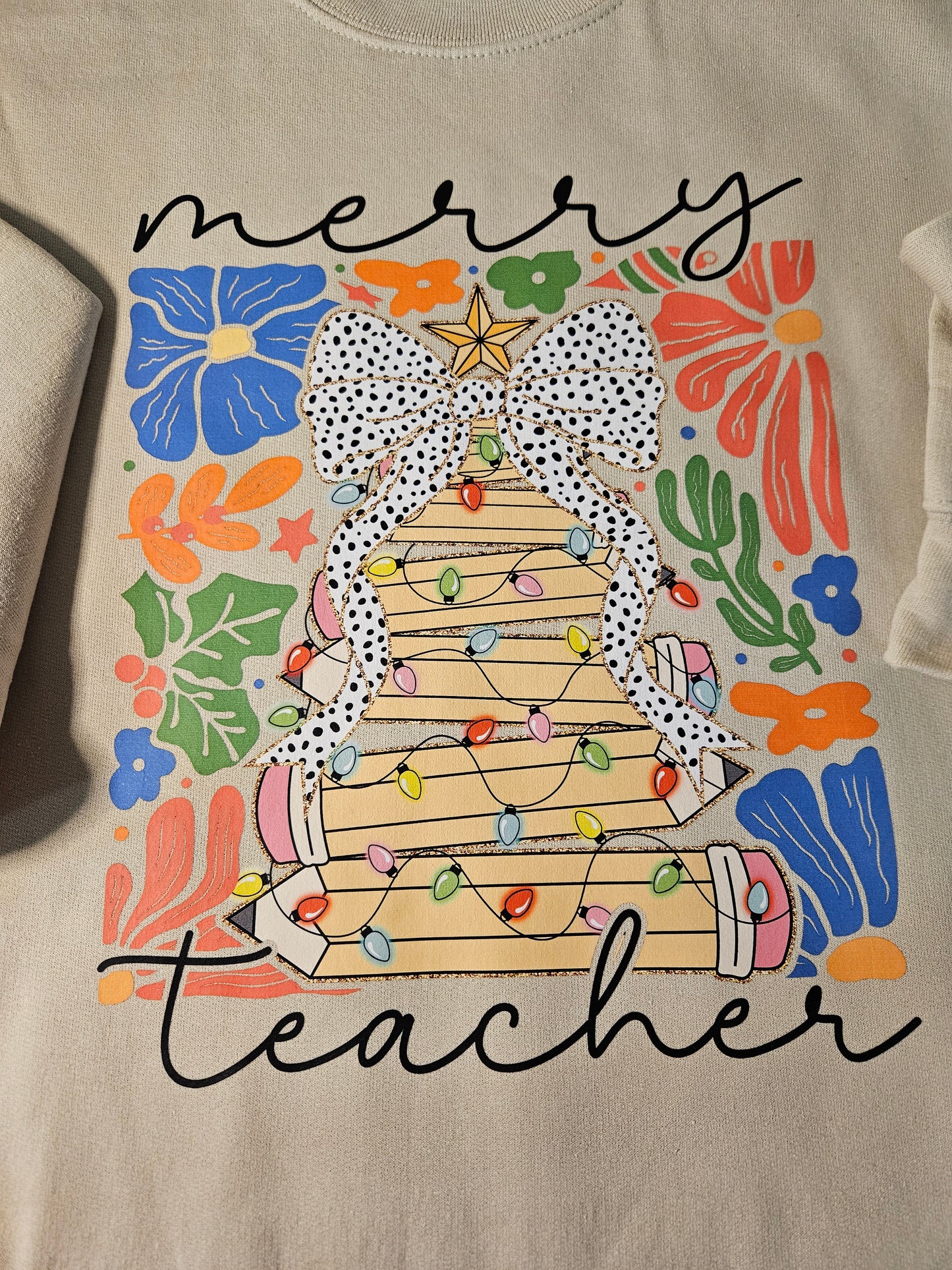 Merry Teacher-Sweatshirt