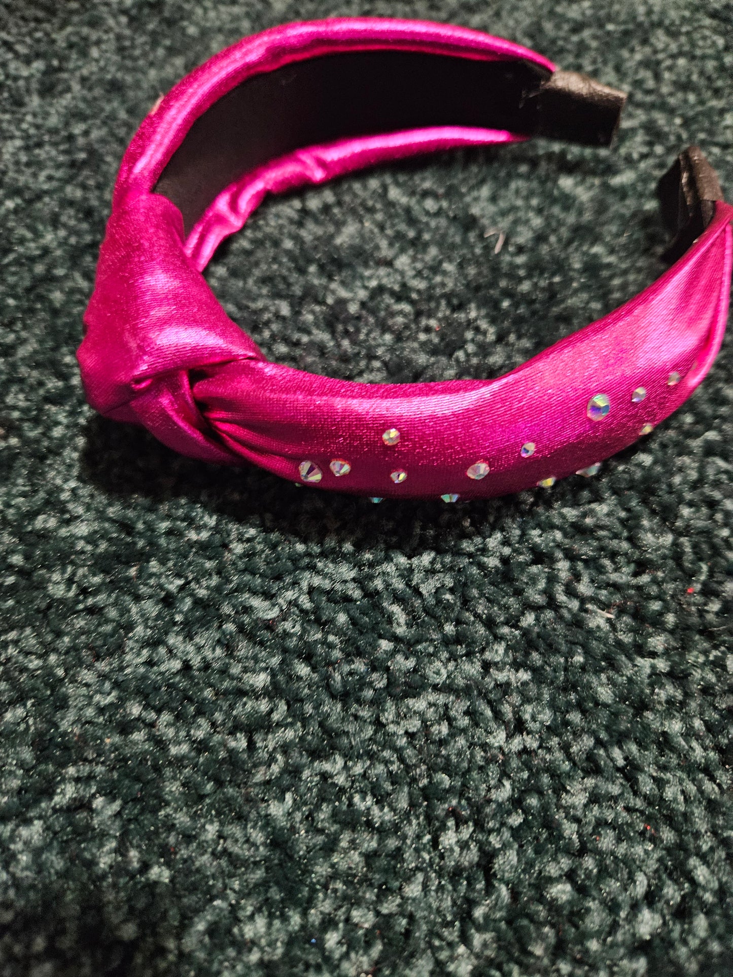 Metallic Fuchsia Lame Headband