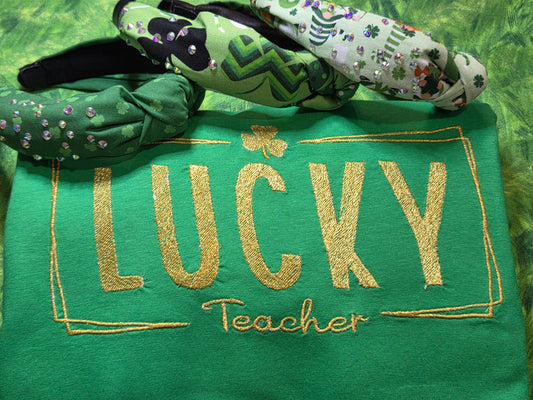 Lucky Teacher-Embroidered