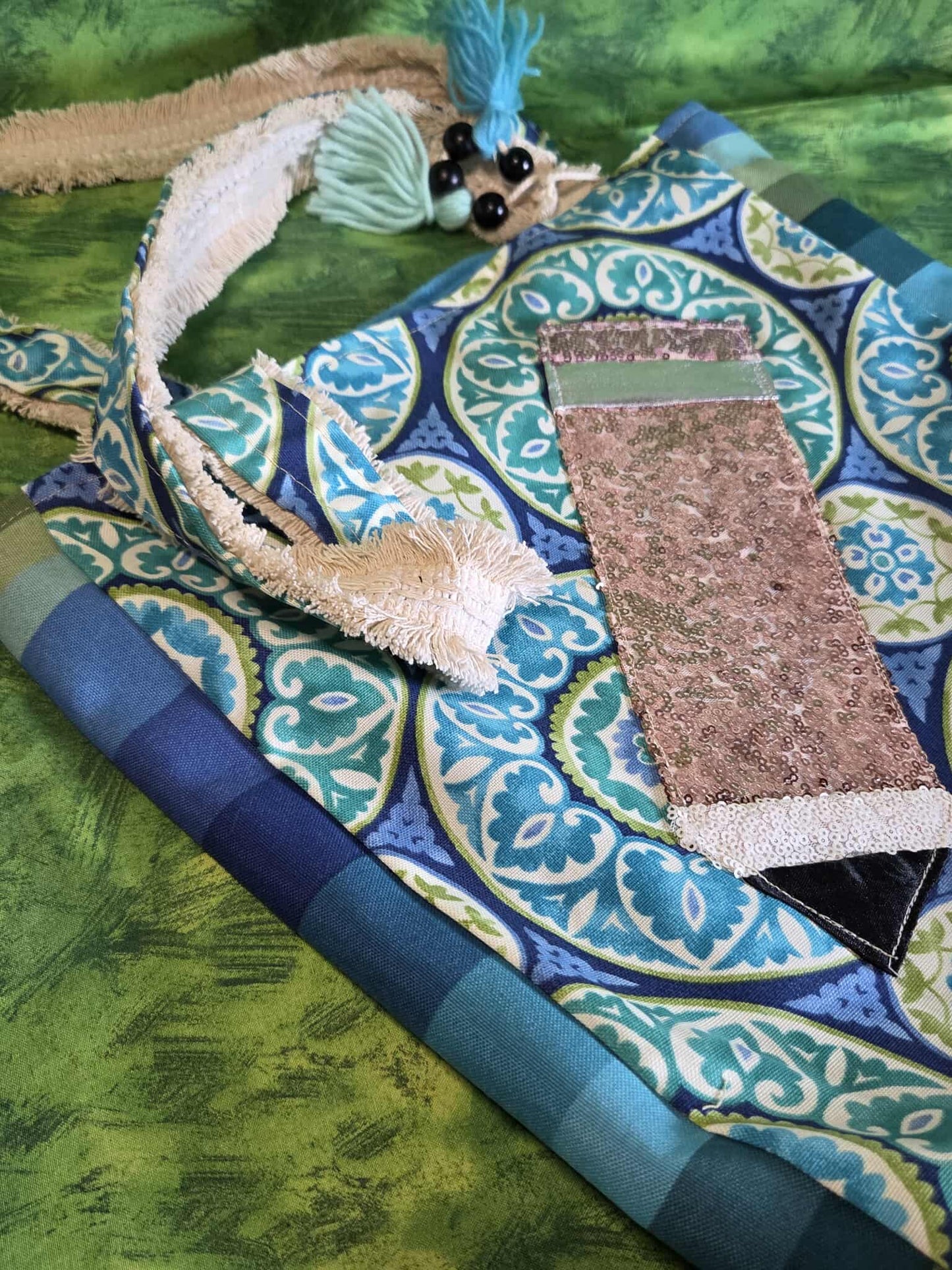 Turquoise Pencil Teacher Bag