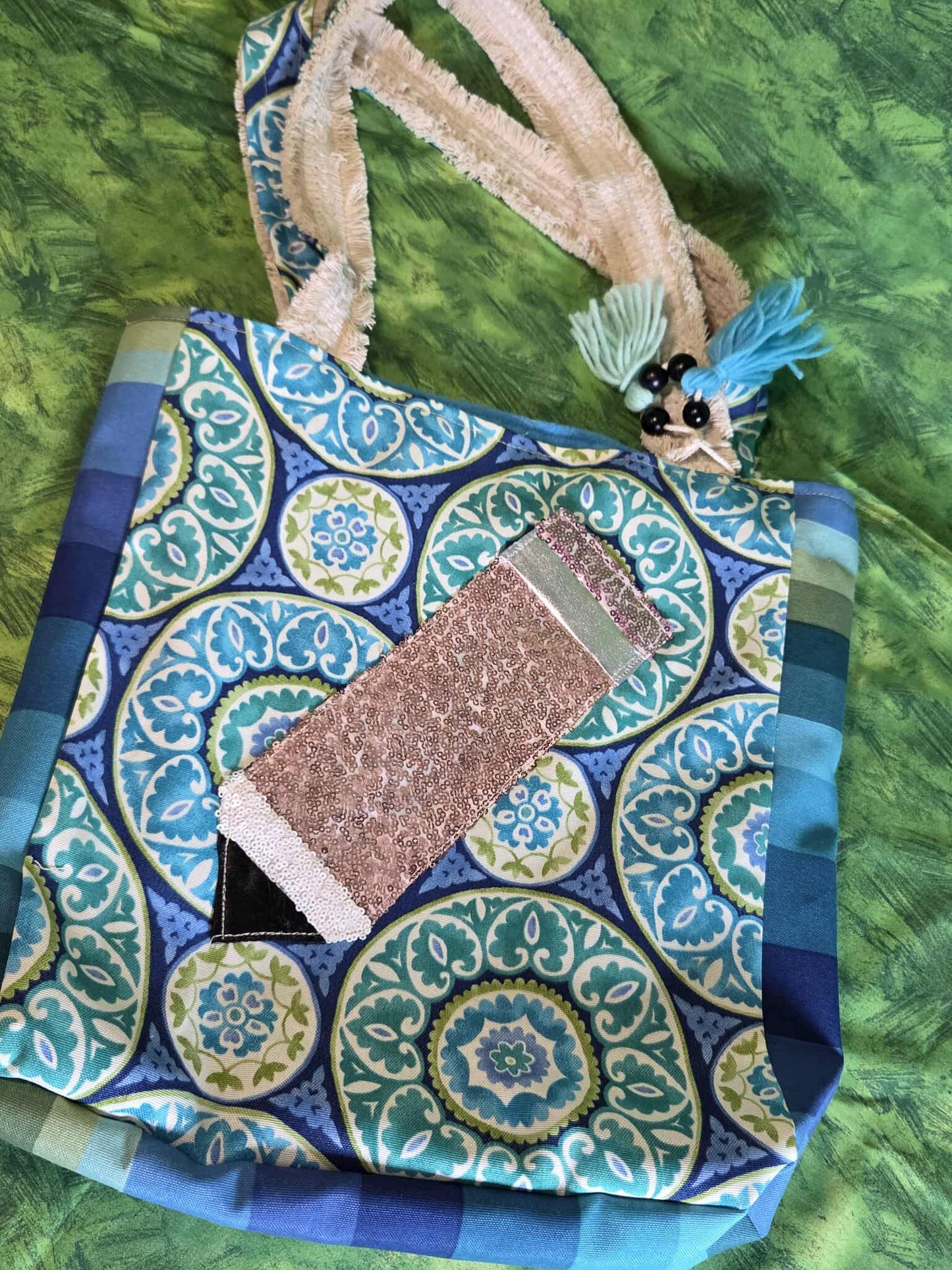 Turquoise Pencil Teacher Bag