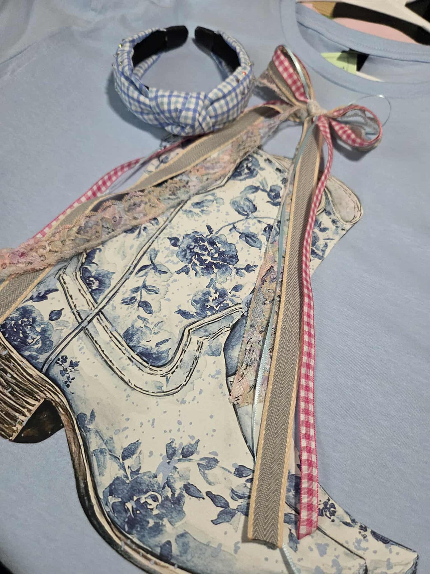 Chinoiserie Boot Light Blue