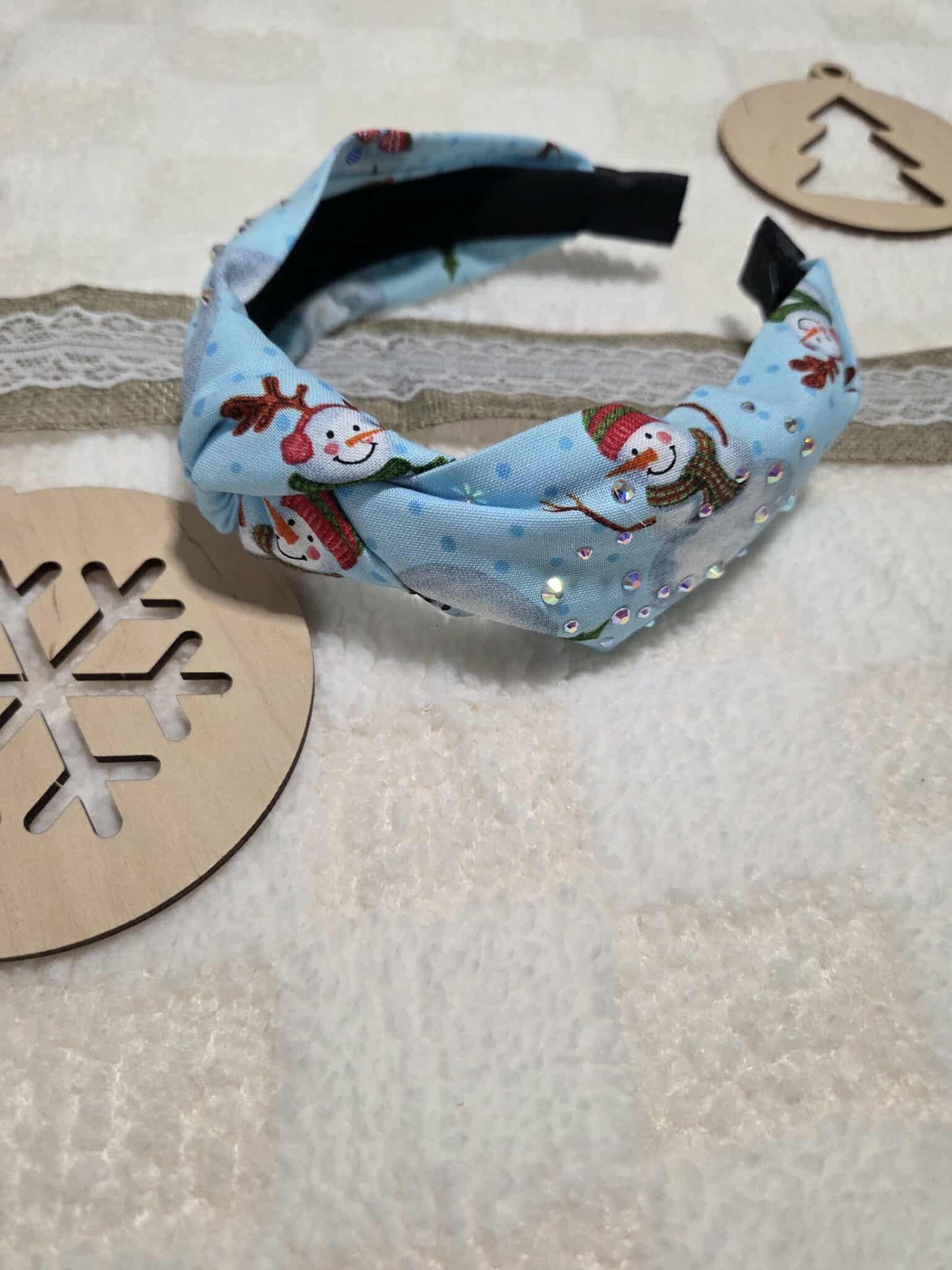 Snowman Sky Blue Headband