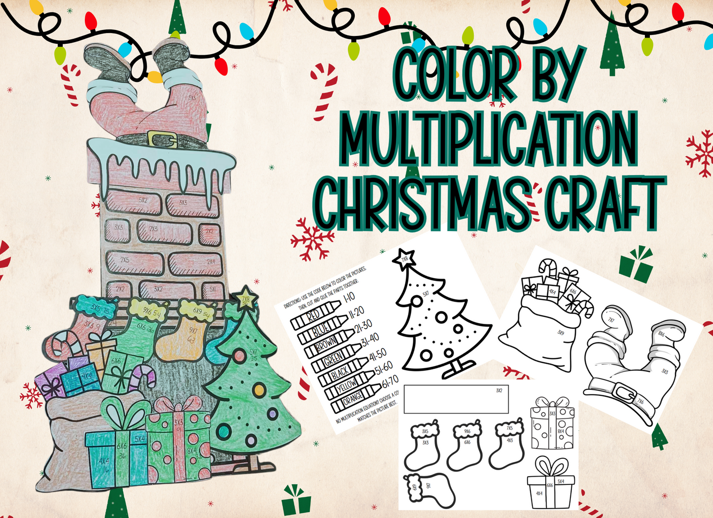 Santa's Chimney Color By Multiplication