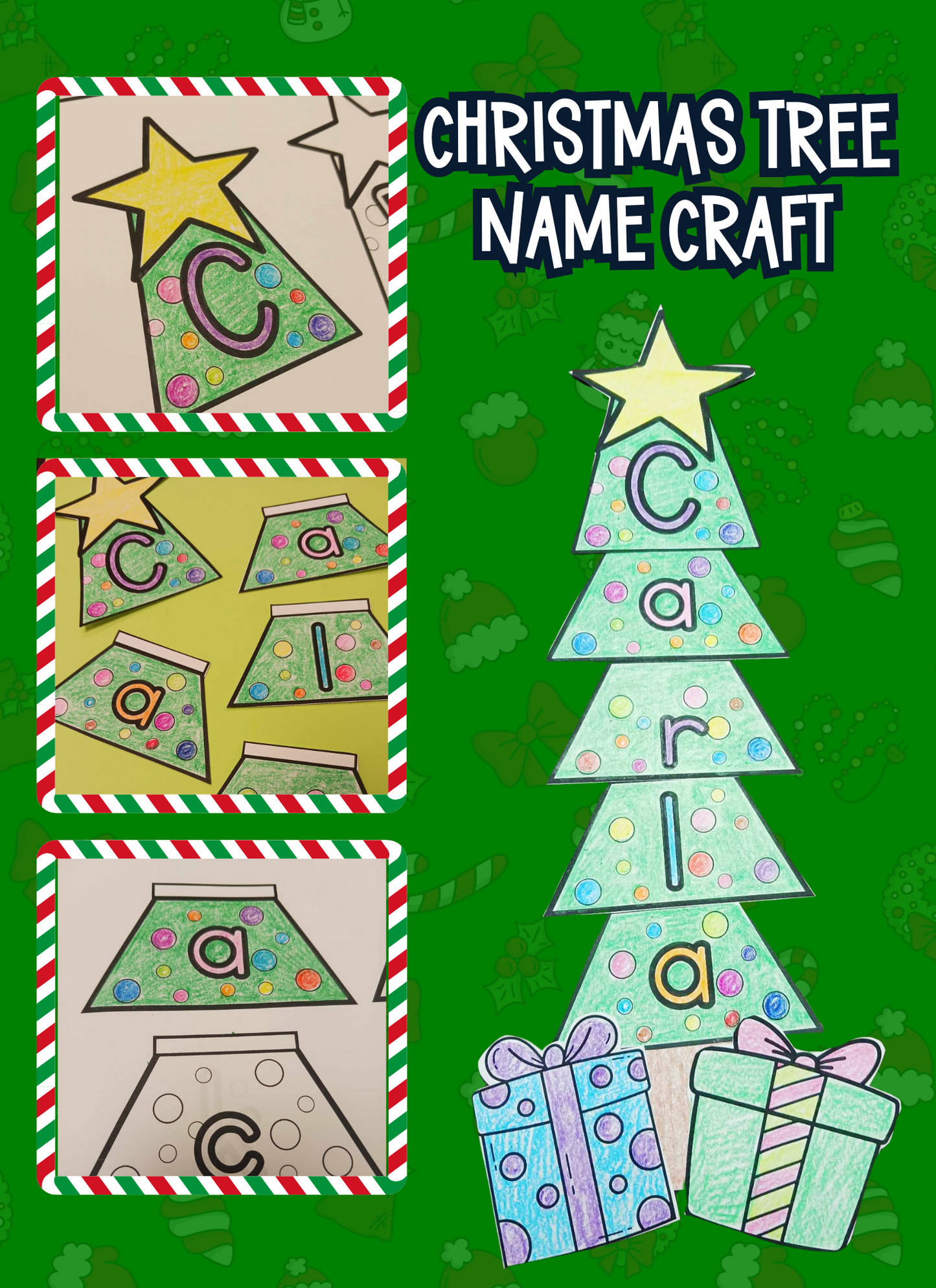 Christmas Tree Name Builder Craft