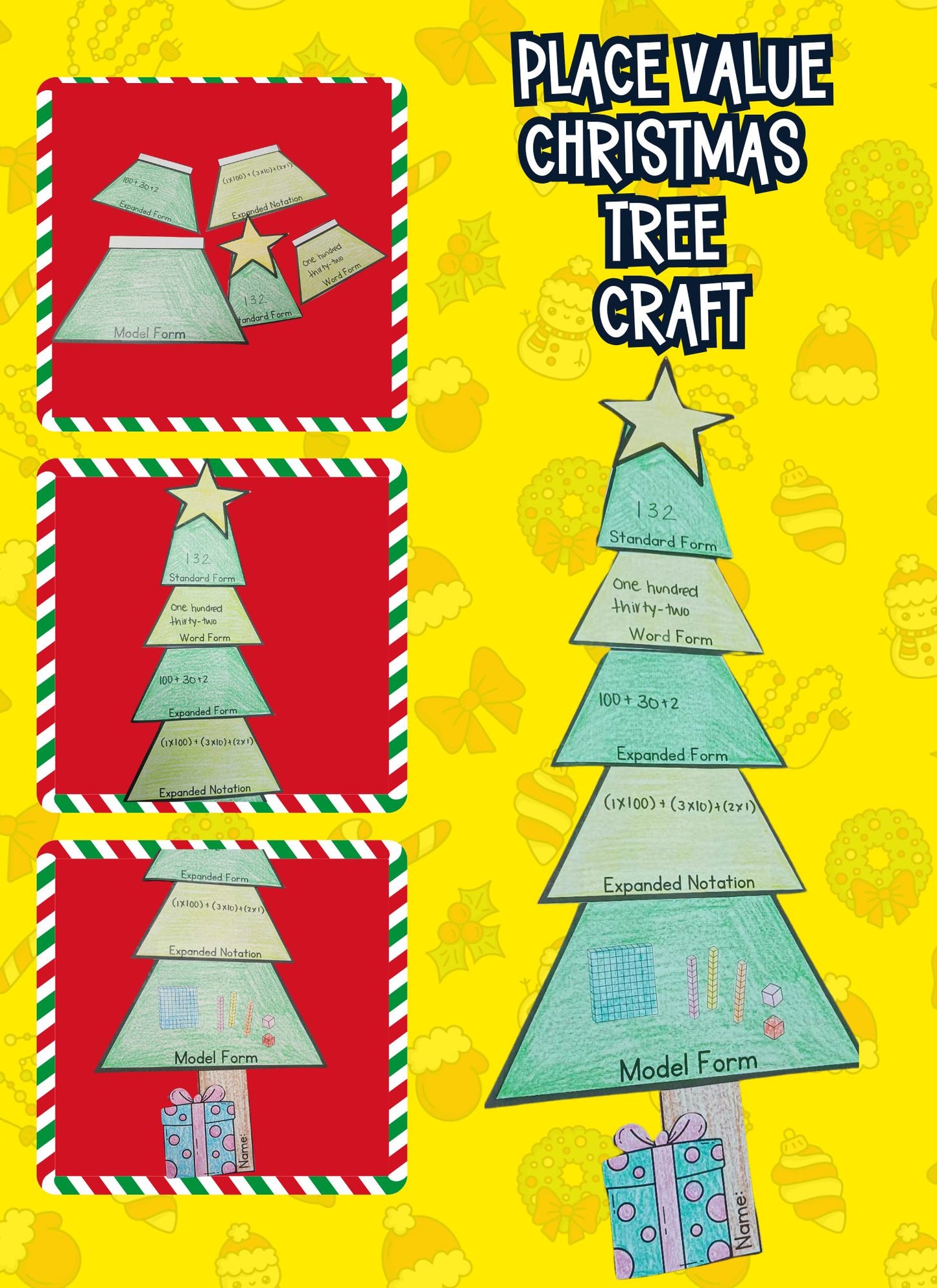 Place Value Christmas Tree