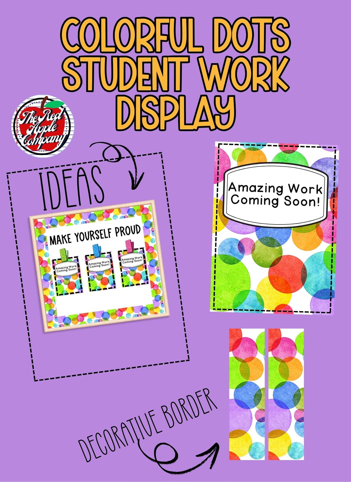 Colorful Dots Student Work Display