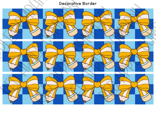 Bordette and Student Work - Retro Blue and Yellow