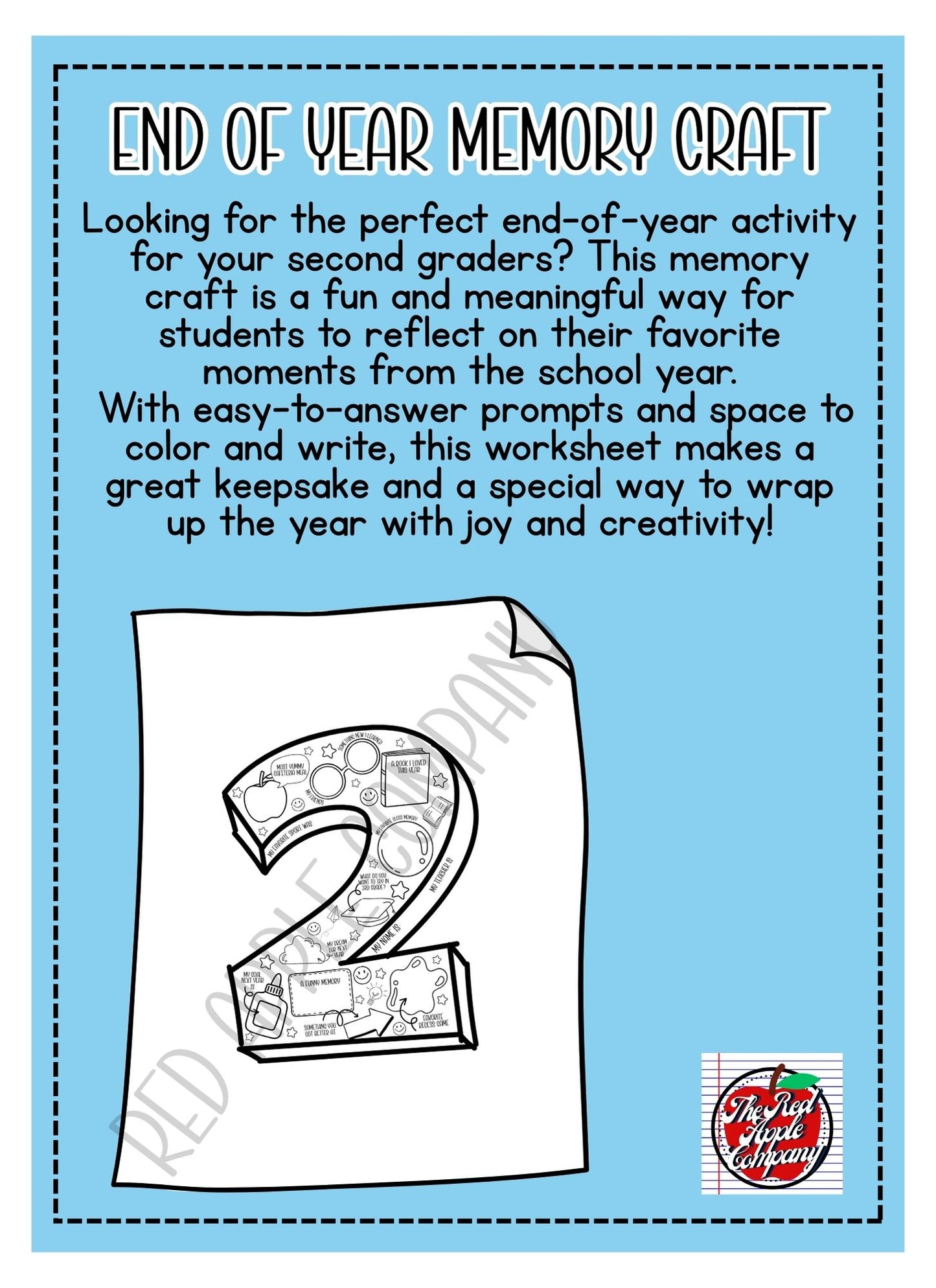 Second Grade Memories Craft