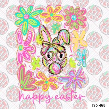 Happy Easter Flower Bunny