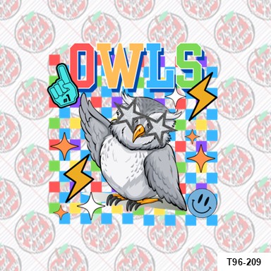 Owl Mascot Retro