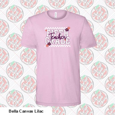 Fifth Grade Checkered Lilac