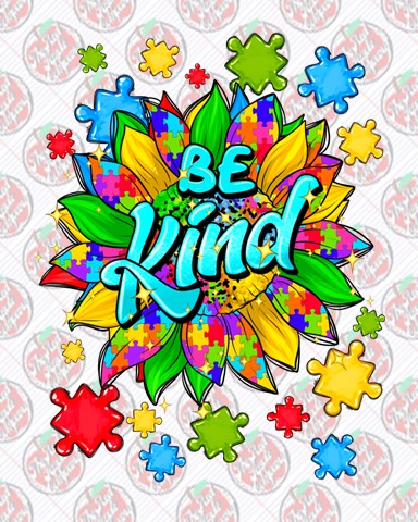 Autism Be Kind Flower