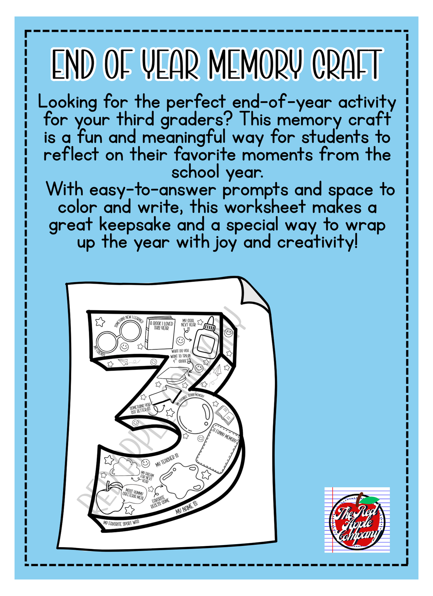 Third Grade Memories Craft