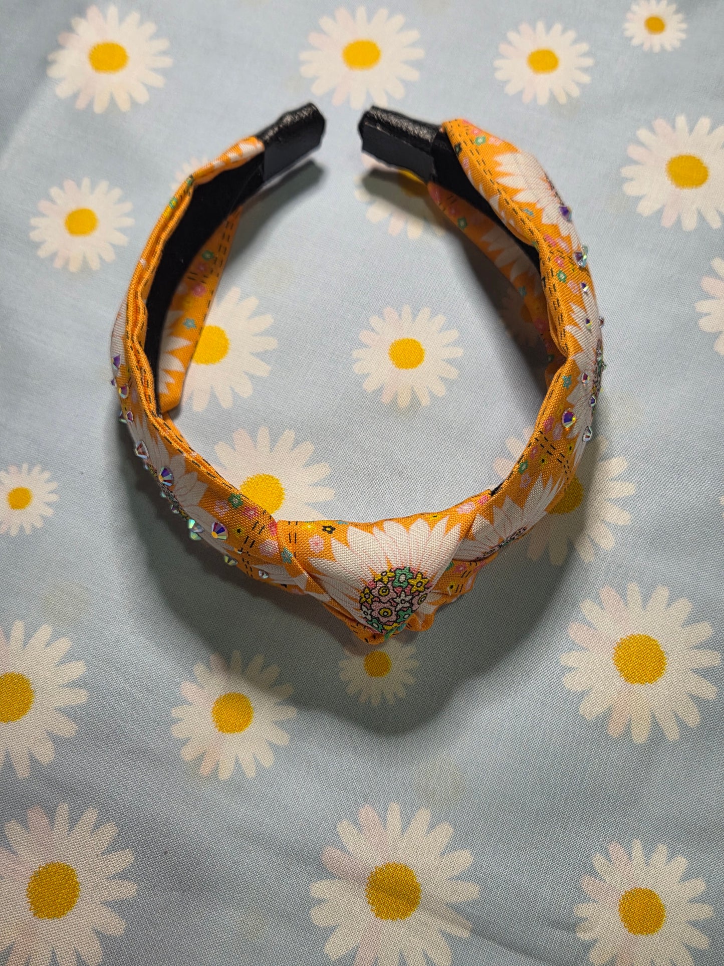 Orange Retro Flower Headband