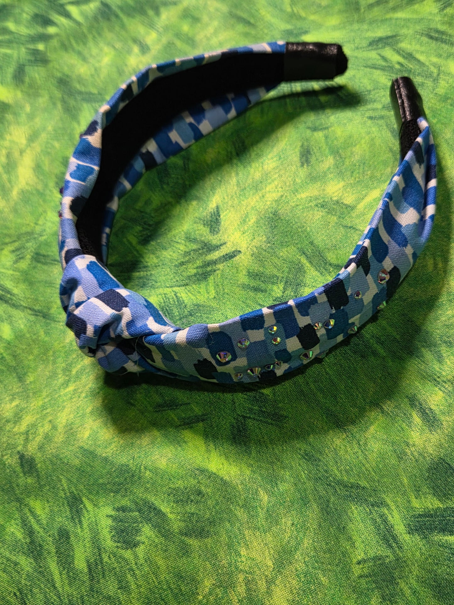Blue Shades Watercolor Headband