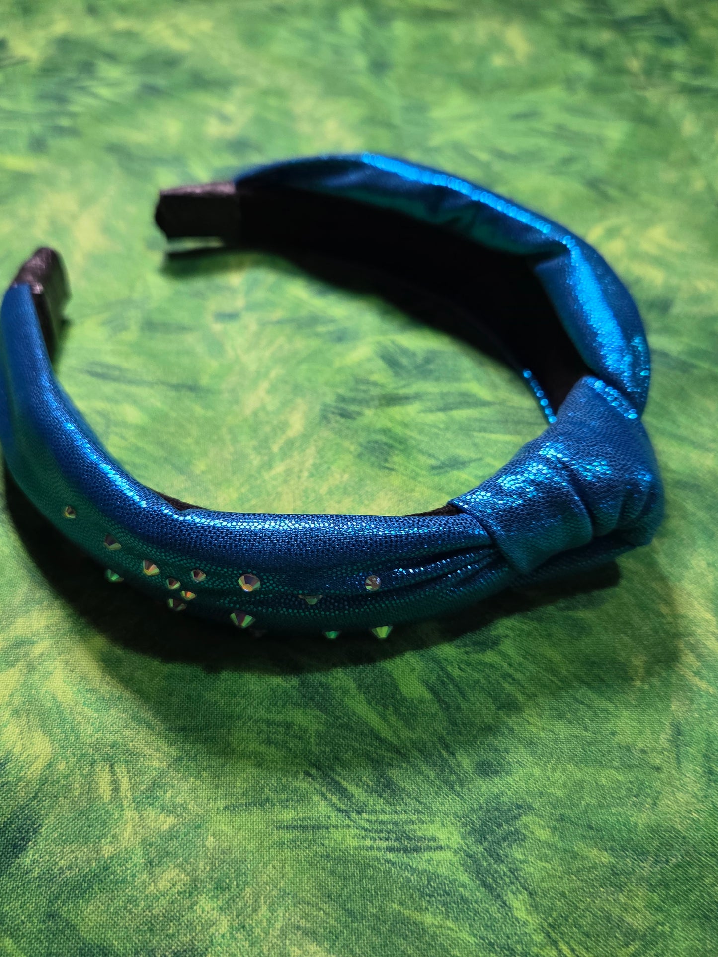 Metallic Sapphire Lame Headband