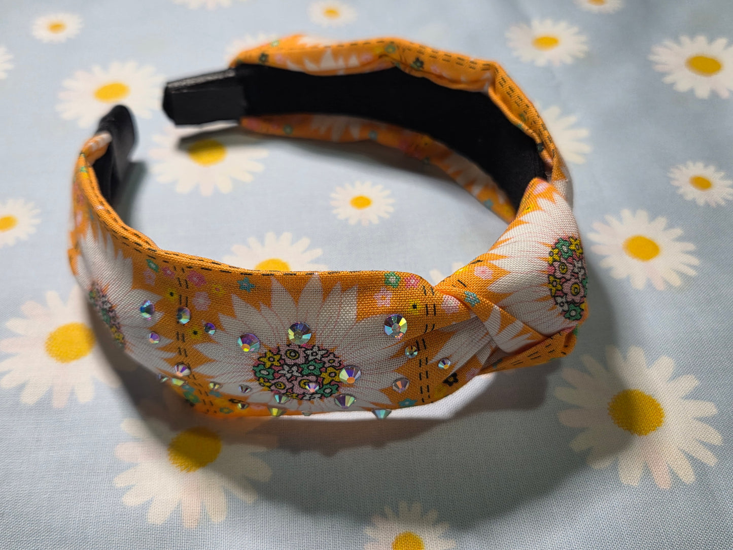 Orange Retro Flower Headband