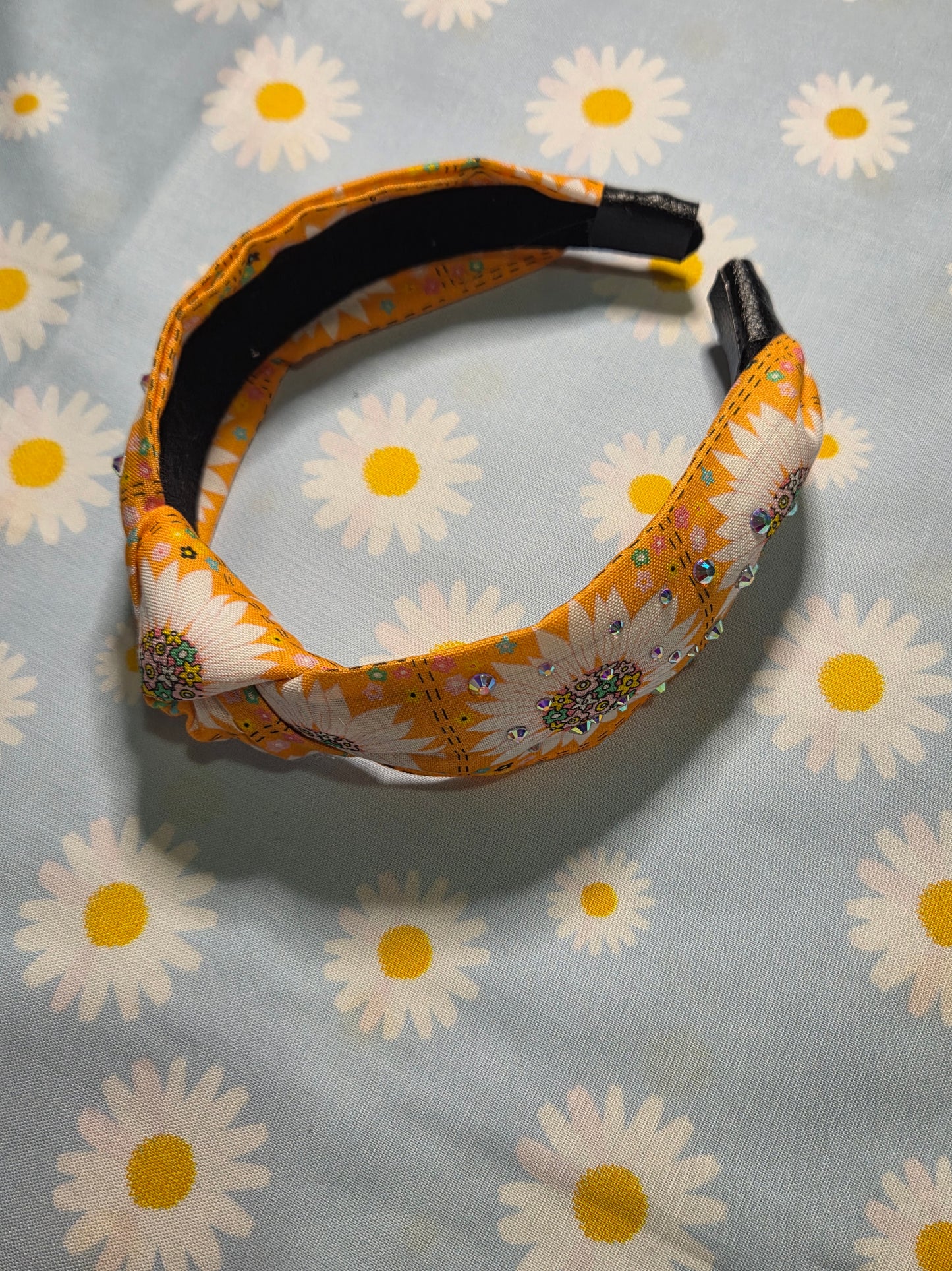 Orange Retro Flower Headband
