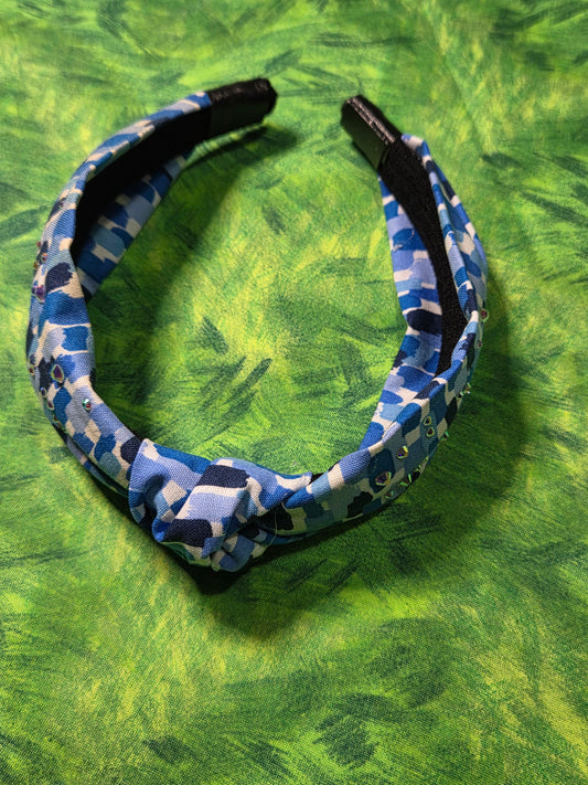 Blue Shades Watercolor Headband