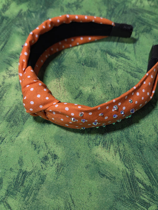 Orange Polka dot Headband