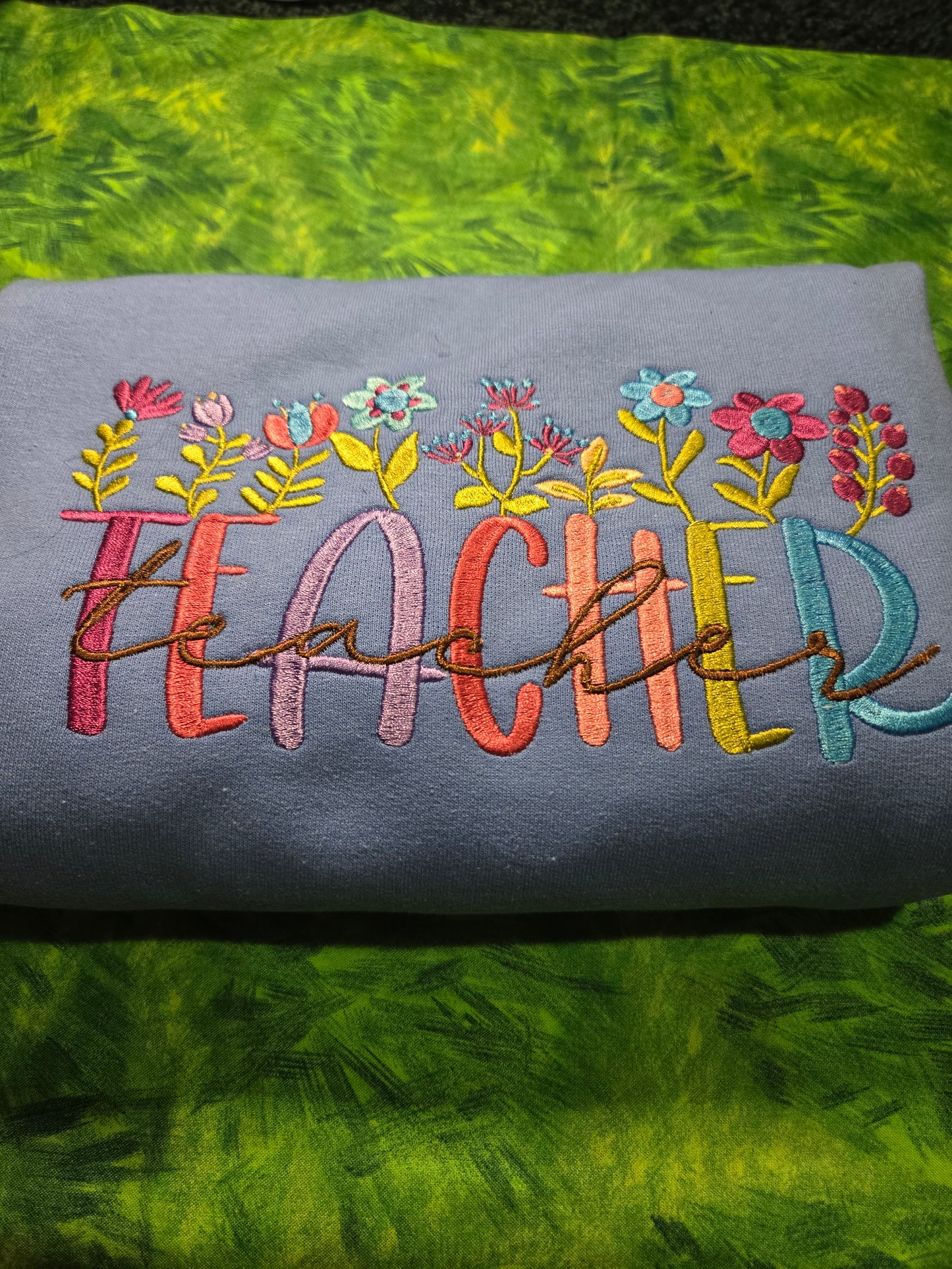 Ready to wear-Adult Large Sweatshirt Embroidered- CLOSEOUT