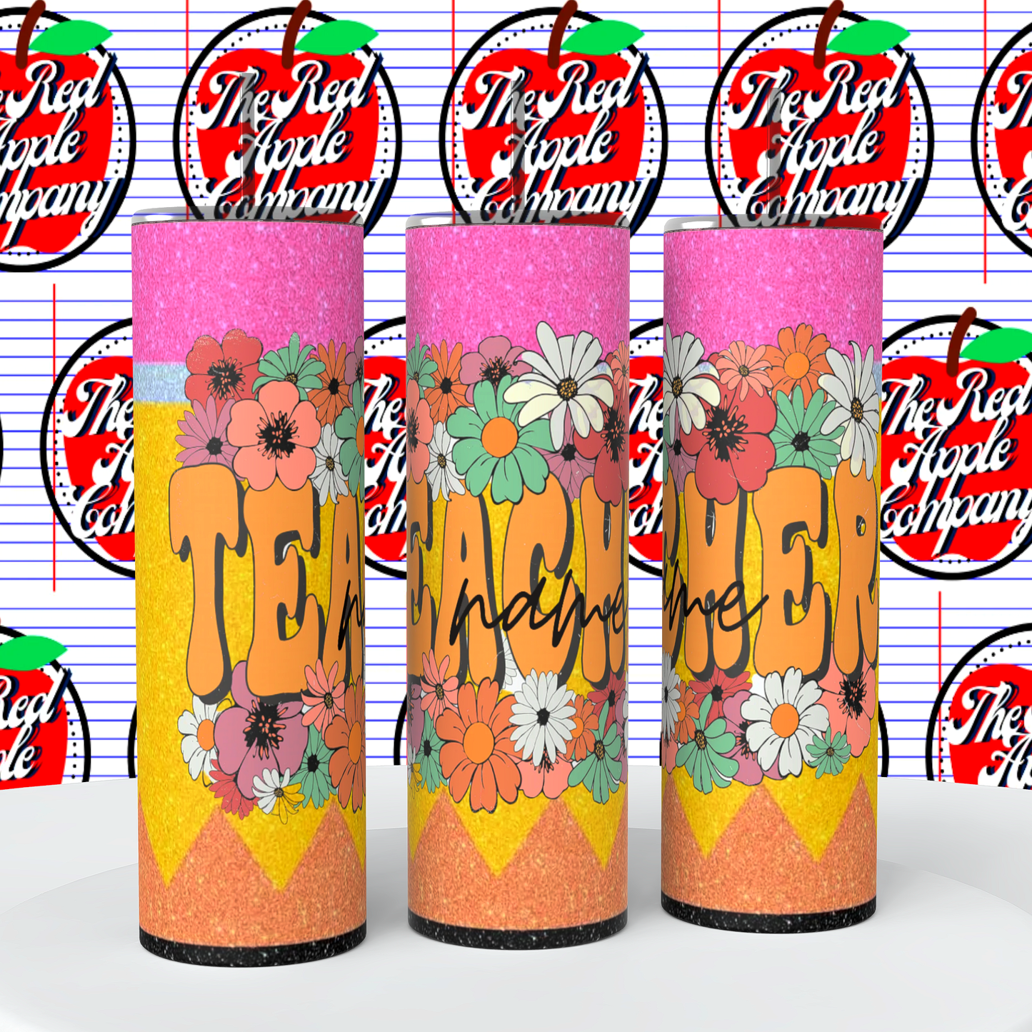 Teacher Floral Tumbler