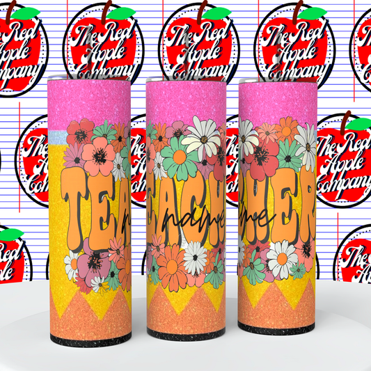 Teacher Floral Tumbler