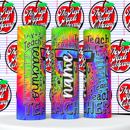 Tie Dye Teacher Tumbler