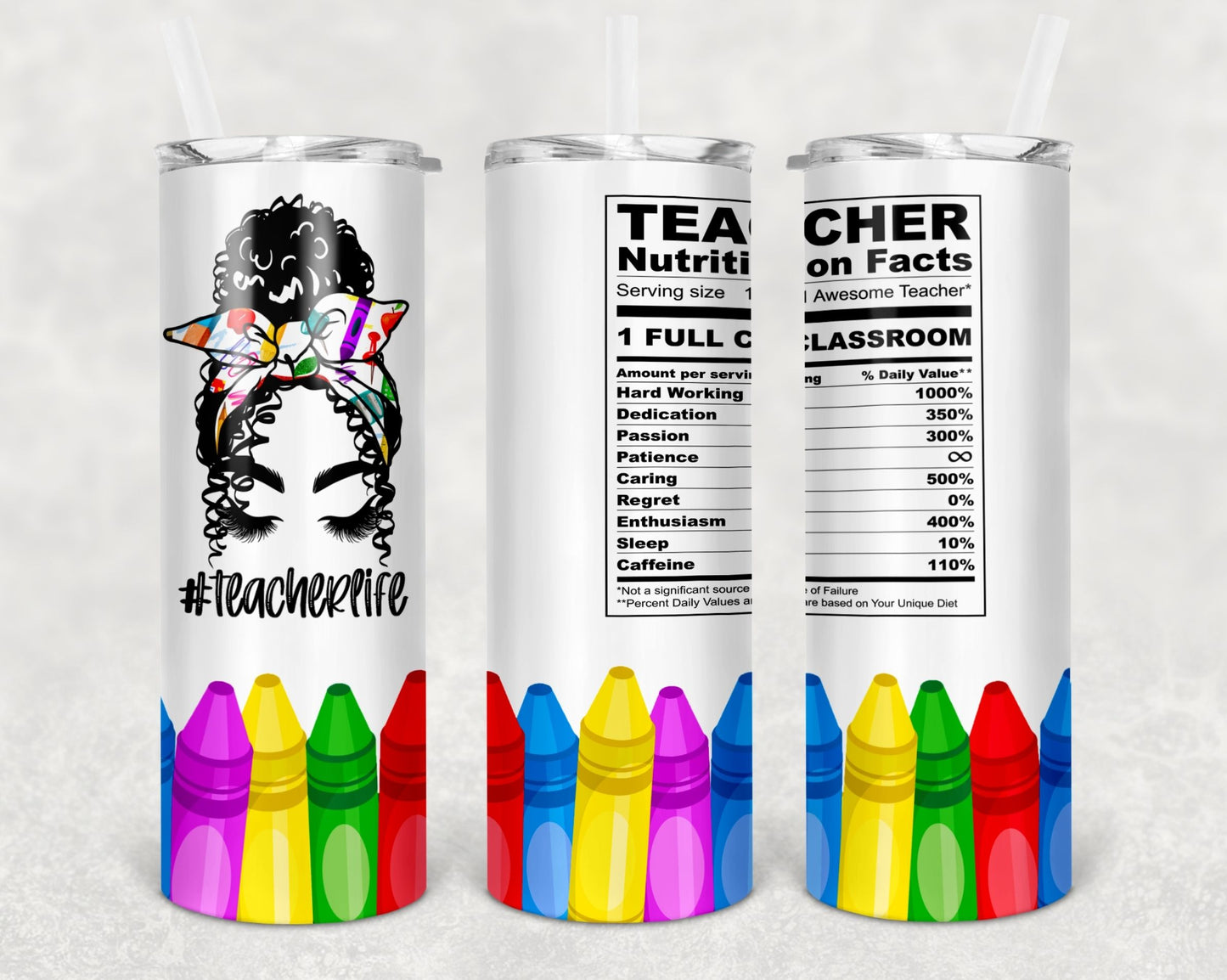 Teacher Nutrition Facts Tumbler