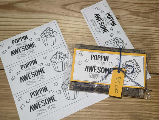 🎉 Poppin' into a New School Year! 🍿 | Welcome Tags & Popcorn Treats 🎉