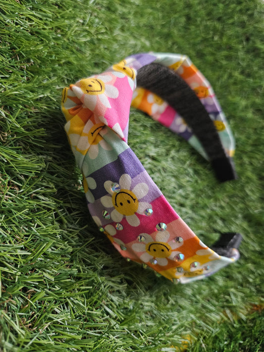 Smiley/Flower Headband