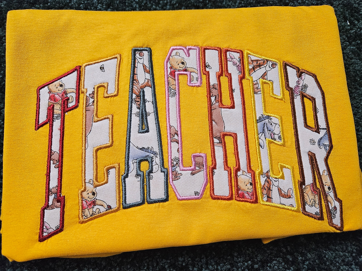 Teacher-Winnie-the-Pooh-Shirt Applique