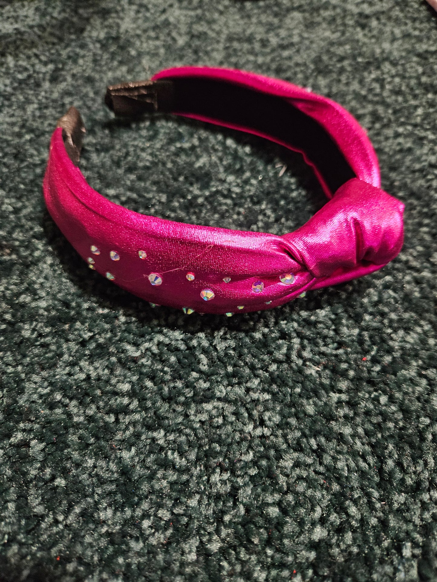 Metallic Fuchsia Lame Headband