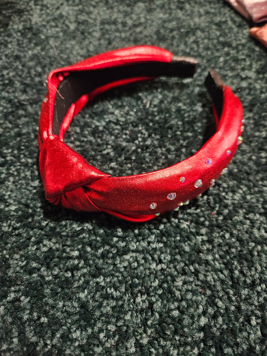 Metallic Red Lame Headband