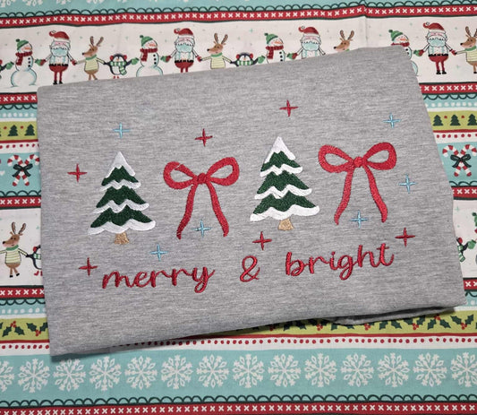 Merry & Bright Embroidered Shirt