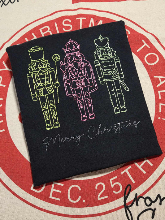 Nutcracker Neon Embroidered Shirt
