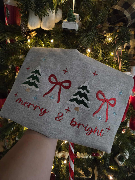 Merry & Bright Embroidered Shirt