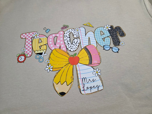 Preppy Coquette Bow Custom Name