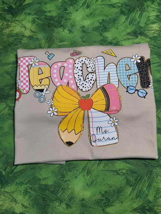 Preppy Coquette Bow Custom Name