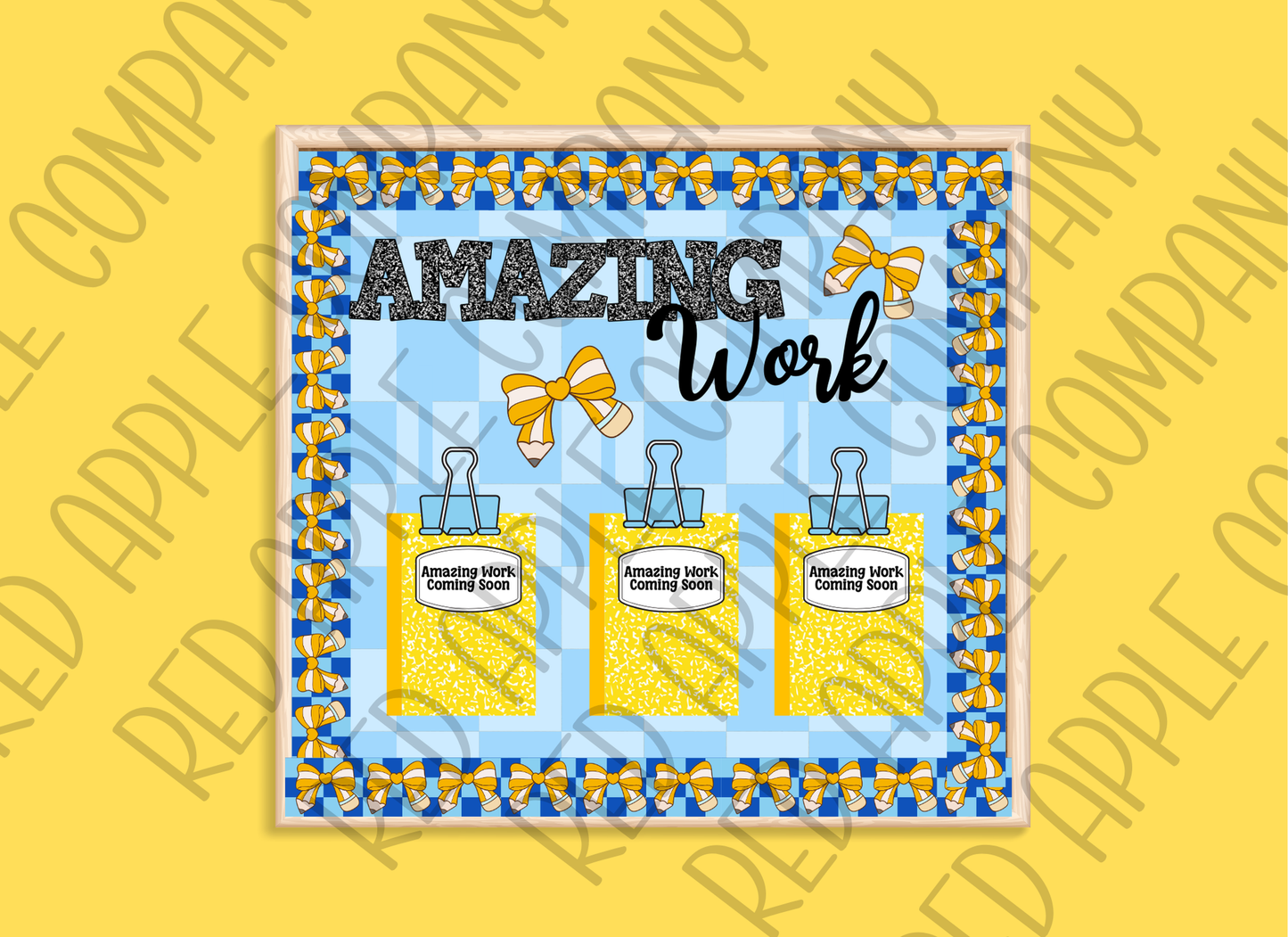 Bordette and Student Work - Retro Blue and Yellow