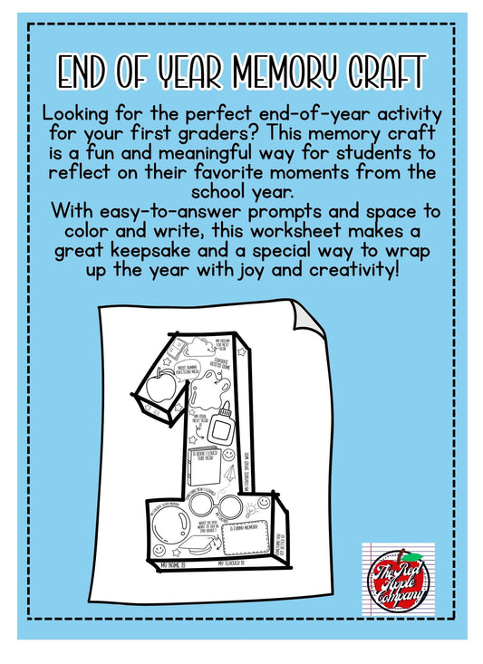 First Grade Memories Craft