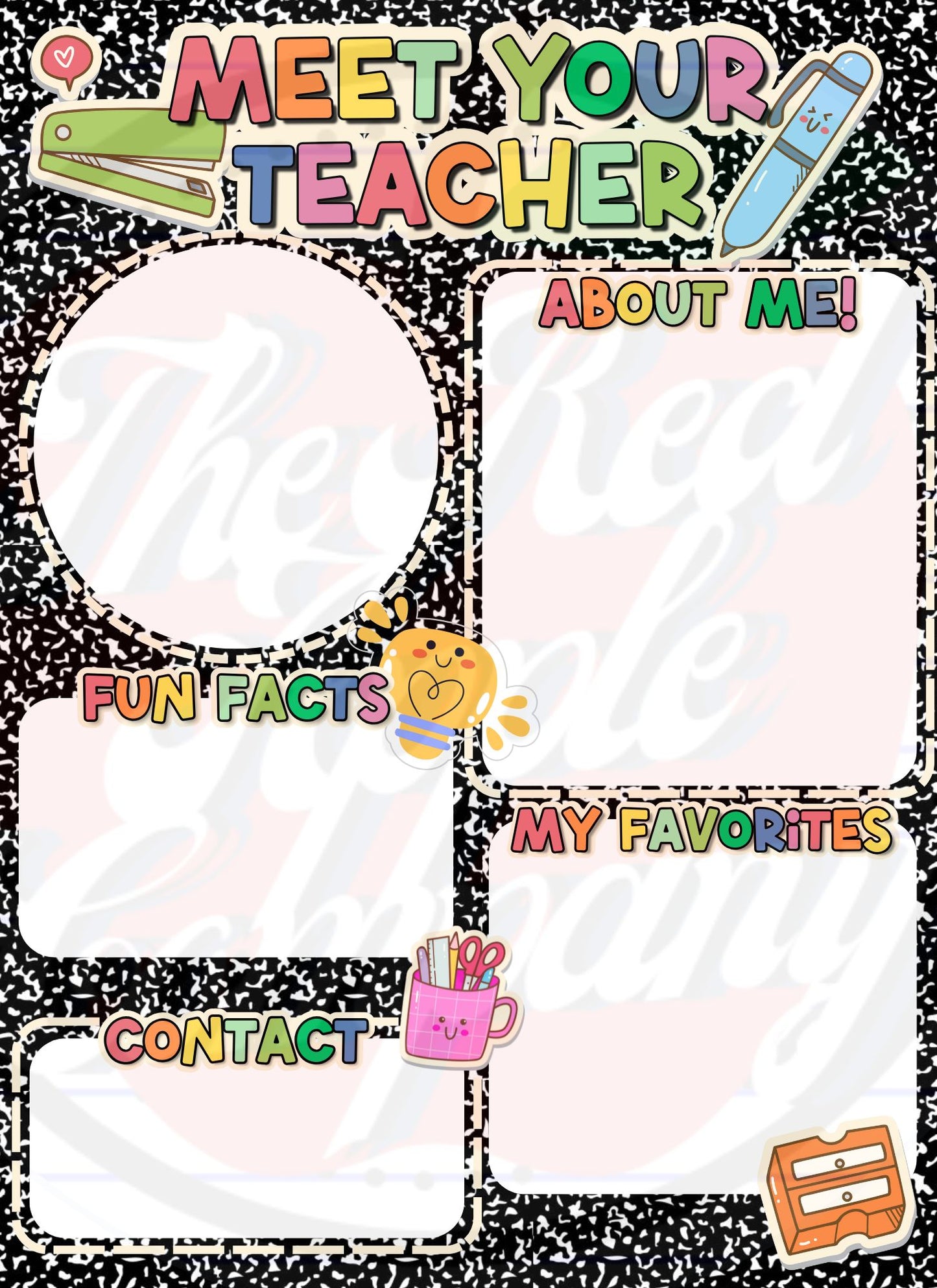 Meet Your Teacher Composition- Template Editable