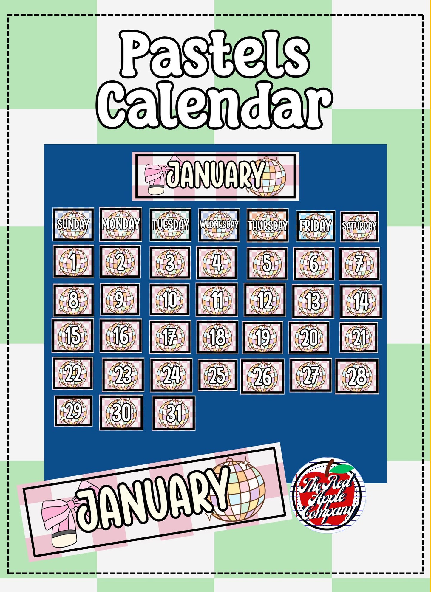 Pastels Colors Calendar
