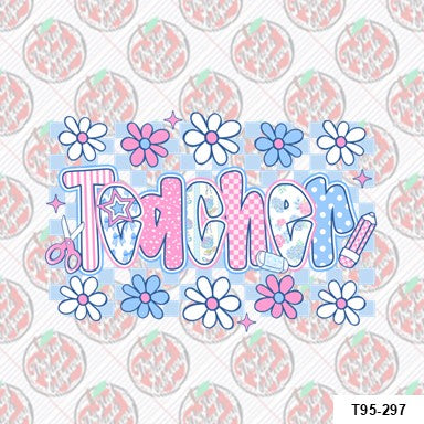 Teacher Checkered Pastels