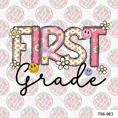 First Grade Smiley Retro