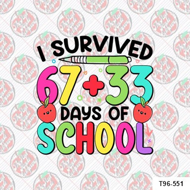 I survived 67+33 days of school