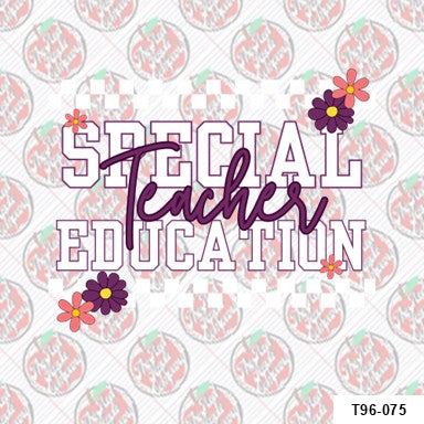 SPED Teacher Checkered Lilac