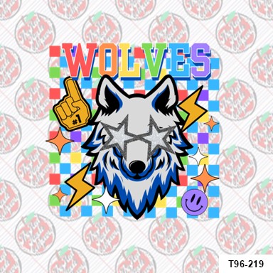 Wolves Mascot Retro